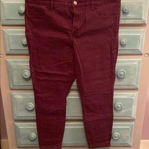 Women's Burgundy Jeans